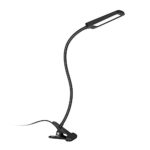 TROND Halo 9W-C Dimmable Daylight LED Clamp Light Desk Lamp w/ Extra Long Aluminum Gooseneck & Premium Diffusion Film, for Headboard, Workbench, Studio, Drafting Table, Bedside Reading & Task Lighting