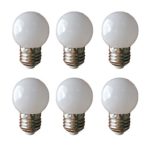 LED G14 Light Bulb 1W Soft White 3000K Not Dimmable LED Energy Saving Light Bulbs 10 Watt Equivalent LED Lights for Home E26 6 Pack(1W-E26-Soft White)