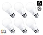 Hyperikon A19 Dimmable LED Light Bulb, 9W (60W Equivalent), ENERGY STAR Qualified, 2700K (Warm White), CRI90+, 800 Lumens, Medium Screw Base (E26), UL-Listed, Standard Light Bulb (6 Pack)