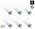 Hyperikon A19 Dimmable LED Light Bulb, 9W (60W Equivalent), ENERGY STAR Qualified, 3000K (Soft White Glow), CRI90+, 820 Lumens, Medium Screw Base (E26), UL-Listed, Standard Light Bulb (6 Pack)