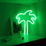 Neon Light Green LED Neon Signs Art Wall Lighting Decor for House Bar Recreational, Birthday Party Kids Room, Living Room, Wedding Party (coconut tree)