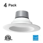 4 Pack 18W (120W Equivalent) 5/6″ LED Recessed Downlight Retrofit Can Light ENERGY STAR 4000K (Cool White) 1170 Lumen CRI90