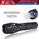 USB Rechargeable Powerful Flashlight Tactical Spotlight High Lumens Handheld Flashlight Led XML-T6 Led flashlight CREE Light Rechargeable Flashlight Stream light Military Grade Handheld Bright Torch