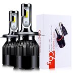H4 LED Headlight Bulb – 6400 Lumen Extremely Bright 60w White 6500K Beam Bulbs Waterproof All-in-One Conversion Kit H4(9003) 2pcs with 2 Year Warranty by Ravmix
