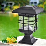 Solar Pillar Light Waterproof Landscape LED Post Lamp for Outdoor Garden Park Patio Gate Decor