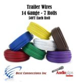 Trailer Light Cable Wiring Harness 50ft spools 14 Gauge 7 Wire 7 colors