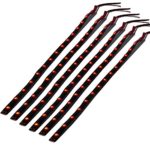 DC 12V Waterproof 1Ft 15 LED Strip Underbody Light with 6 inches wires for motor (Red,Pack of 6)