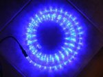 BLUE 12 V Volts DC LED Rope Lights Auto Lighting 6.5 Feet + 6 Holding Clips