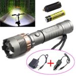 Tactical Police 3000LM T6 LED Flashlight Zoomable LED Flashlight Torch Light Lamp + 18650 Rechargeable Battery + Charger