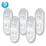 5 Pack Leisure LED Euro Dome Light Fixture Double 921 Wedge 550 Lumen 12V Cool White 2835 SMD LEDs, Interior Replacement Light for RV/Camper/Trailer/Motorhome/5th Wheel