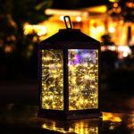 Solar Lantern Lights Metal Sunwind with 30 Warm White LEDs Fairy String Lights Outdoor Decorative Table Lamp …