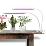 FlexLumen LED Grow Light for Indoor Plants | Ultra Bright Red/Blue Spectrum | Super Strong Adjustable Gooseneck Dual Head With Clip |18 Watt Clamp On Lamp for Growing Hydroponics Greenhouse Gardening