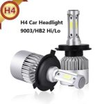 H4 LED Headlight Bulbs Hi/Lo Beam Auto Headlamp All-in-One Conversion Kit 72W 8000LM High Low Beam 6500K White COB 12V Replace Head light for Halogen HID Lighting S2 H1 H3 H7 H11 H13 9007(H4/9003/HB2)