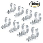 LED Rope Light Clips Holder – Plastic Mounting Clips for Led Light Wall Mount and Bar Mount 100PCS Clips with 200PCS Screws 1/2 inches