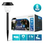 [2018 UPGRADED] Solar Lights Outdoor, 6 Packs Solar Pathway Lights for Garden/Walkway/Landscape Decoration, 7LM LED, Auto ON/OFF, IP44 Waterproof, Anti-corrosion Firm Design for Yard, Lawn, Patio, Driveway
