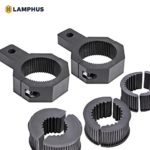 LAMPHUS Cruizer LED Off-Road Light Vertical Bar Clamp Mounting Kit 1″/1.5″/1.75″/2″ [2 Clamps] [Includes Allen Hex Key] [User-friendly] – For Light Bar Bull Bar Tube Clamp Roof Roll Cage Holder