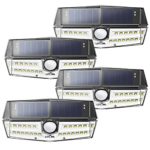 Litom Solar Lights Outdoor 30 LED, Super Bright Motion Sensor Solar Lights with Exclusive Wide Angle Design and IP66 Waterproof, Security Solar Wall Lights for Garden, Yard, Patio, Garage (4 Pack)