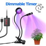 LED Grow Light,Grow Lights With Timing Function,Dual Head Full Spectrum Lamps for Indoor Plants, Hydroponic Gardening Greenhouse,Adjustable Gooseneck Bulbs, 3/6/12H Timer