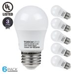 TORCHSTAR 4.5W A15 LED Light Bulb, 40W Equivalent Light Bulb, UL-listed, E26/E27 Medium Base, 3000K Warm White, 400lm, Omni-directional LED Light Bulb, Pack of 6