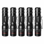 Kootek 5 Pack Super Mini Flashlights LED Waterproof Zoomable Bright Tactical Flashlight for Kids Child Outdoor Hiking Biking Camping Cycling Emergency Light (0.83 Inch Wide)