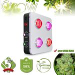 LED Grow Light for Marijuana Full Spectrum COB Dimmable hydroponics growing lights for Indoor Plants Veg and Flower 12 Band with UV IR BloomBeast B400 400w Bulb(5 Years Warranty)