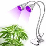 Led Grow Light Indoor Plant Growing Lamp Bulb with Double Switch 360°Adjustable Gooseneck Clip Perfect for any Indoor Plants Seeds 10 W