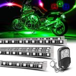 Motorcycle LED Neon Lights for Harley Motorcycles PROAUTO Motorcycle Strip Lights with 8 piece for Victory Motorcycles LED Lights Kit Strip with Remote for All Motorcycle