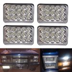 Rectangular 4×6 Inch LED Headlights Bulb for Peterbilt Kenworth FREIGHTLINER Headlamp Projector lens Replace HID Xenon Headlamps bulbs H4651 H4652 H4656 H4666 H65454PC