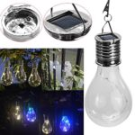 Solar LED Lights Vovotrade Waterproof Solar Rotatable Outdoor Garden Camping Hanging LED Light Lamp Bulb (Clear)