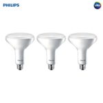 Philips LED Dimmable BR40 Soft White Light Bulb with Warm Glow Effect 800-Lumen, 2700-2200-Kelvin, 10-Watt (65-Watt Equivalent), E26 Base, Frosted, 3-Pack