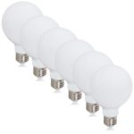Maxxima G25 LED Light Bulb, 40 Watt Equivalent, 450 Lumens 4000K Neutral White Globe Light (6 Pack)