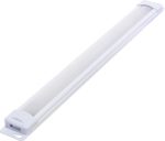 GE 38846 Premium Slim LED Light Bar, 18 Inch Under Cabinet Fixture, Plug-In, Convertible to Direct Wire, Linkable 628 Lumens, 3000K Soft Warm White, High/Off/Low, Easy to Install