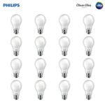 Philips LED Classic Glass Non-Dimmable A19 Light Bulb: 450-Lumen, 2700-Kelvin, 4.5-Watt (40-Watt Equivalent), E26 Base, Soft White, Frosted, 16-Pack