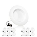 Parmida (12 Pack) 5/6inch Dimmable LED Downlight,15W (120W Replacement), EASY INSTALLATION, Retrofit LED Recessed Lighting Fixture, 4000K (Cool White), 1100Lm, ENERGY STAR & ETL, LED Ceiling Can Light