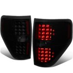 Ford F150 Pair Left + Right Full LED Tail Lights Brake Lamps (Black/Smoked)