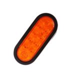 CZC AUTO 6” LED Waterproof Oval Amber Trailer Lights Rear Stop Turn Signal Parking Tail Brake Lights for Boat Trailer Truck RV (1Pack, Amber)
