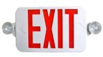 Supreme LED All LED Decorative Red White Exit Sign & Emergency Light Combo with Battery Backup (1 Pack)