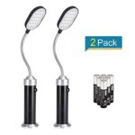 Coquimbo Barbecue Grill Light, 15 LED Work Lights with Magnetic Base and Flexible Goose-neck Mini Desk Light BBQ Light for Barbecue, Camping, Reading 6 AAA Batteries Includes (2 Pack) (2 pack)