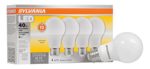 SYLVANIA, 40W Equivalent, LED Light Bulb, A19 Lamp, 4 Pack, Soft White, Energy Saving & Longer Life, Value Line, Medium Base, Efficient 6W, 2700K