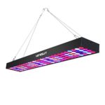 Venesun LED Grow Light Full Spectrum 100W Panel Growing Lamps Aluminum Made with Red Blue Orange White IR UV Diodes for Indoor Greenhouse Plants Seedling/Veg/Flowering/Blooming