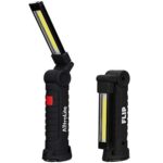 Flip Rechargeable COB LED Magnetic Flashlight & Work Light – TESTED ACTUAL TRUE – 300 LUMENS – Flood Light Torch with Magnetic Stand for Car Repairing, Workshop, Garage, Camping, Emergency Lighting