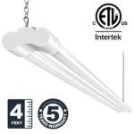 36W 4ft LED Shop Lights for Garage BBOUNDER Utility Hanging Lighting Plug in 3600 Lumens 5000k Daylight Double Fixtures 82+ CRI for Basement Workbench Storage 64 Watt Fluorescent Equivalent Pack of 1