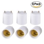 Onite 6 PCS GU24 to E26 E27 Adapter for LED Bulb, Converts your Pin Base Fixture to Standard Screw-in Lamp Socket