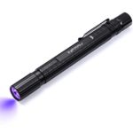 INFRAY Black Light, Pocket-Sized UV Pen light with ultraviolet LED, Zoomable Blacklight Detector for Dog or Cat Urine on carpet, Pet Stain & Bed Bug, Portable & Waterproof Small light, Powered By 2AAA
