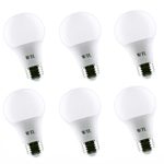 A19 LED Bulb, 60w Equivalent Warm White 2700K & 800Lm Non-dimmable LED Light Bulbs Medium Base（E26）for Home, Kitchen, Living room, Bedroom & Commercial Lighting 6 Pack by WTL