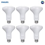 Philips LED Dimmable BR30 Soft White Light Bulb with Warm Glow Effect 650-Lumen, 2700-2200-Kelvin, 9-Watt (65-Watt Equivalent), E26 Base, Frosted, 6-Pack