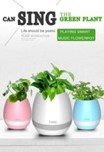 Smart Music Flower Pot with Wireless Bluetooth Speaker – Rechargeable Colorful LED Light with Smart Touch Music Plant – Creatively Play the Music Lamp Piano for – Bedroom – Office – Living Room etc.