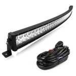 LED Light Bar YITAMOTOR 52 Inch Curved Led Bar Flood Spot Combo LED Driving Fog Light for ATV SUV UTE Jeep Pickup Truck with Wiring Harness and Mounts 300W, 3 Years Warranty