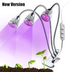 Led Grow Light 15W Plant Growing Lamp With Clip Tripple Head Flexible Full Spectrum Plant Bulbs for Indoor Bonsai Seed Hydroponics Garden Greenhouse Office