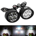 ZHUOTOP One Pair Universal Motorcycle Headlight LED Driving Fog Spot Head Light